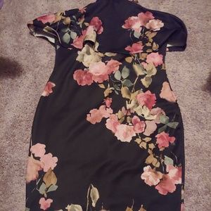Papaya Floral bodycon